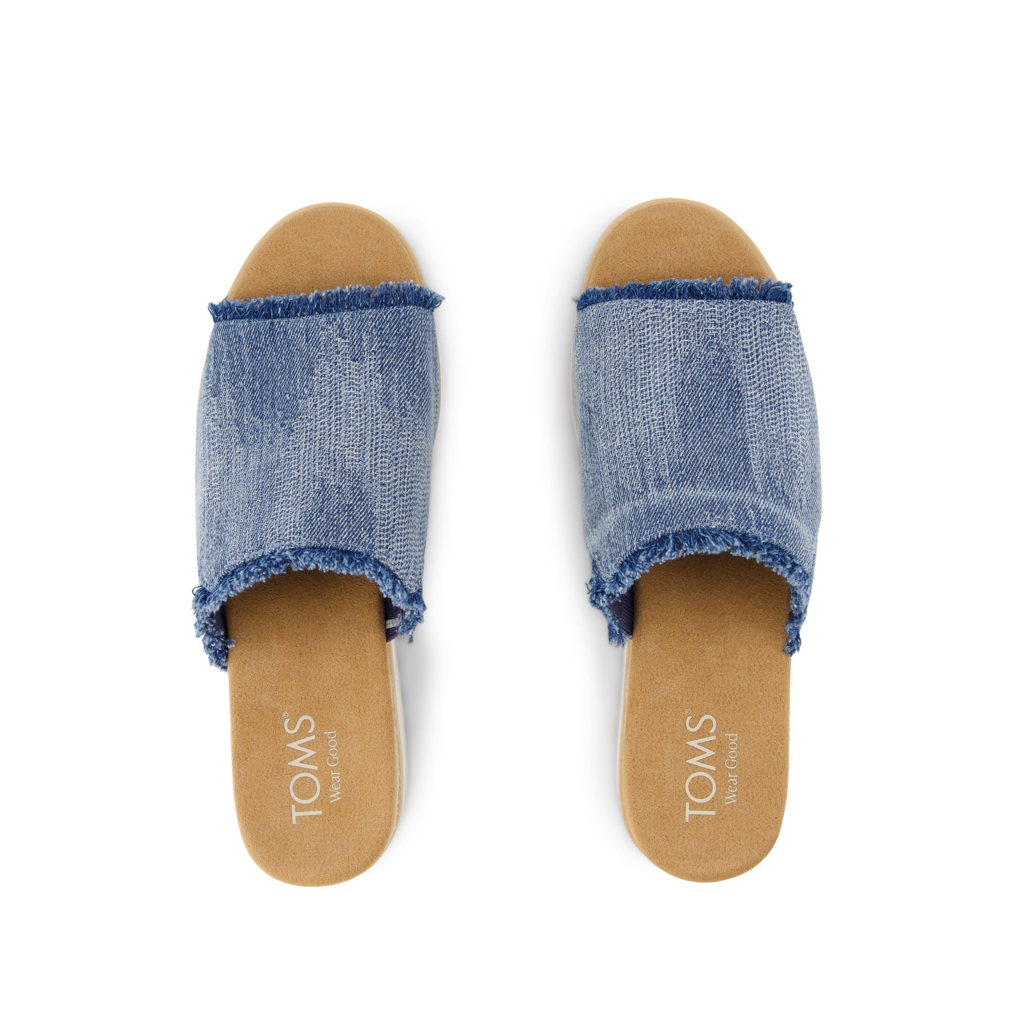 Diana Mule Wedge Sandal Dark Sky Textured Denim - Image 6