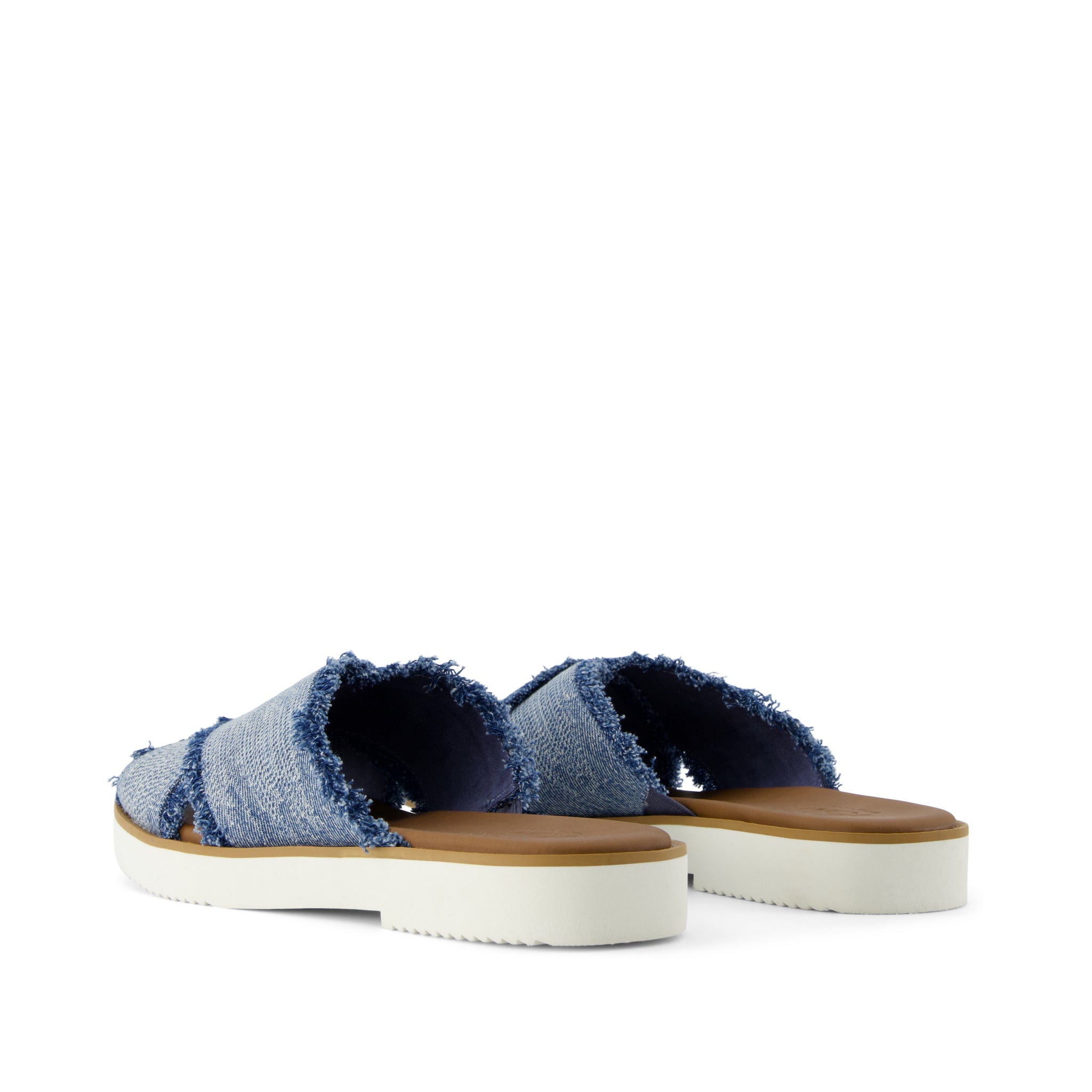 Mae Crossover Slide Sandal Dark Sky Textured Denim - Image 5