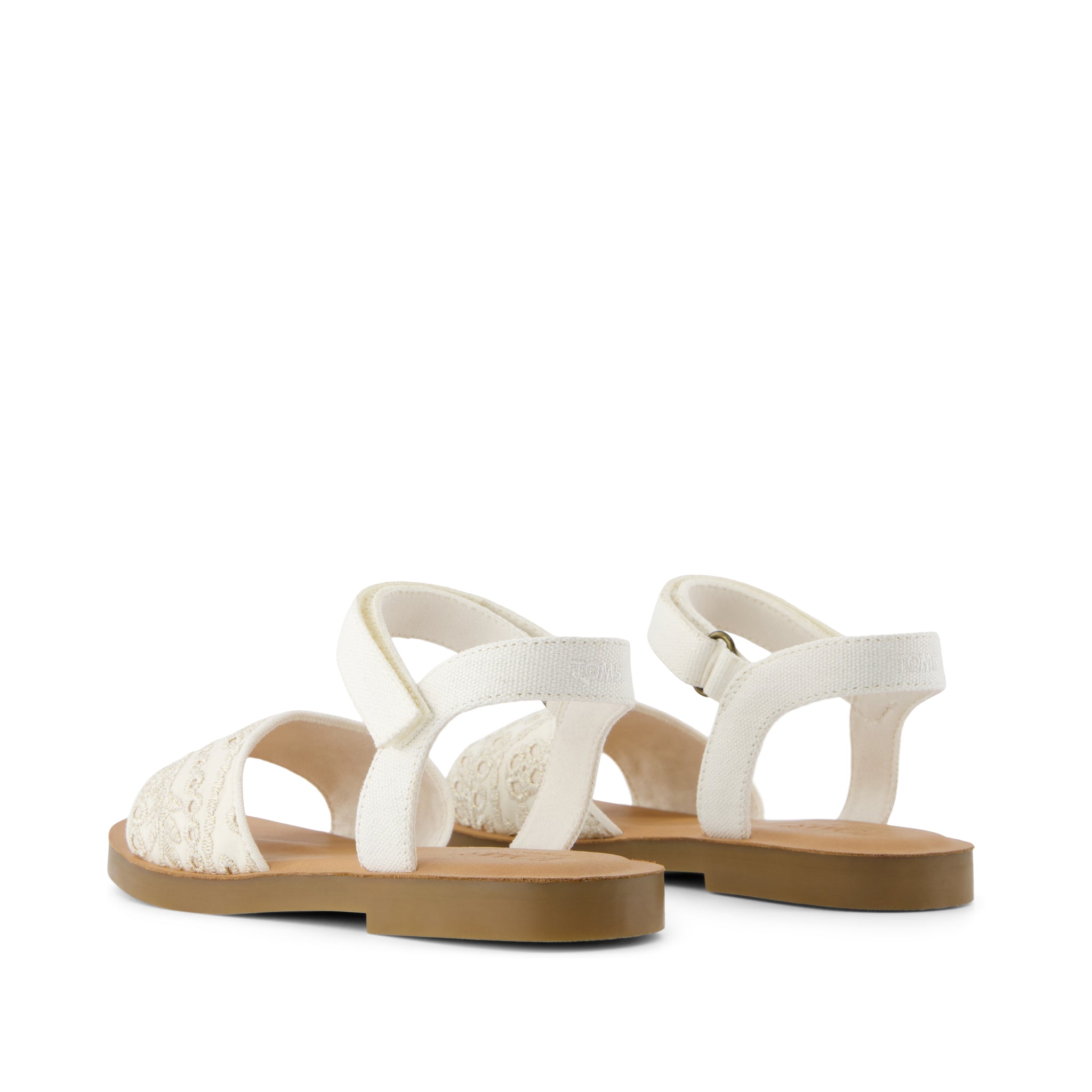 Remi Ankle Strap Kids Sandal Egret Botanical Eyelet - Image 5