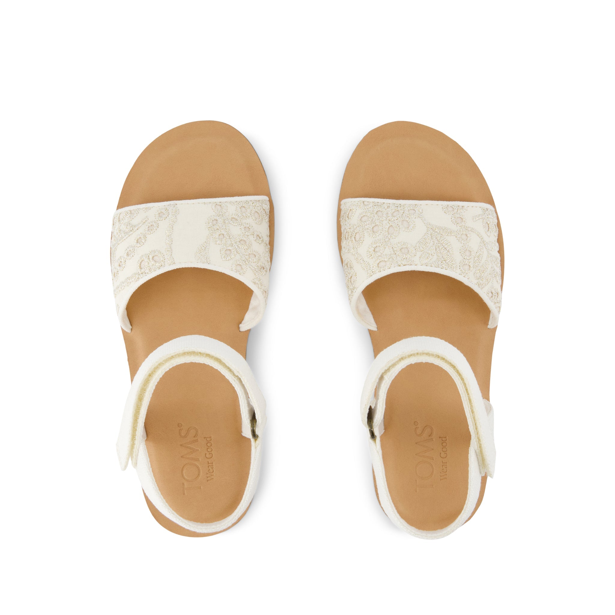 Remi Ankle Strap Kids Sandal Egret Botanical Eyelet - Image 7