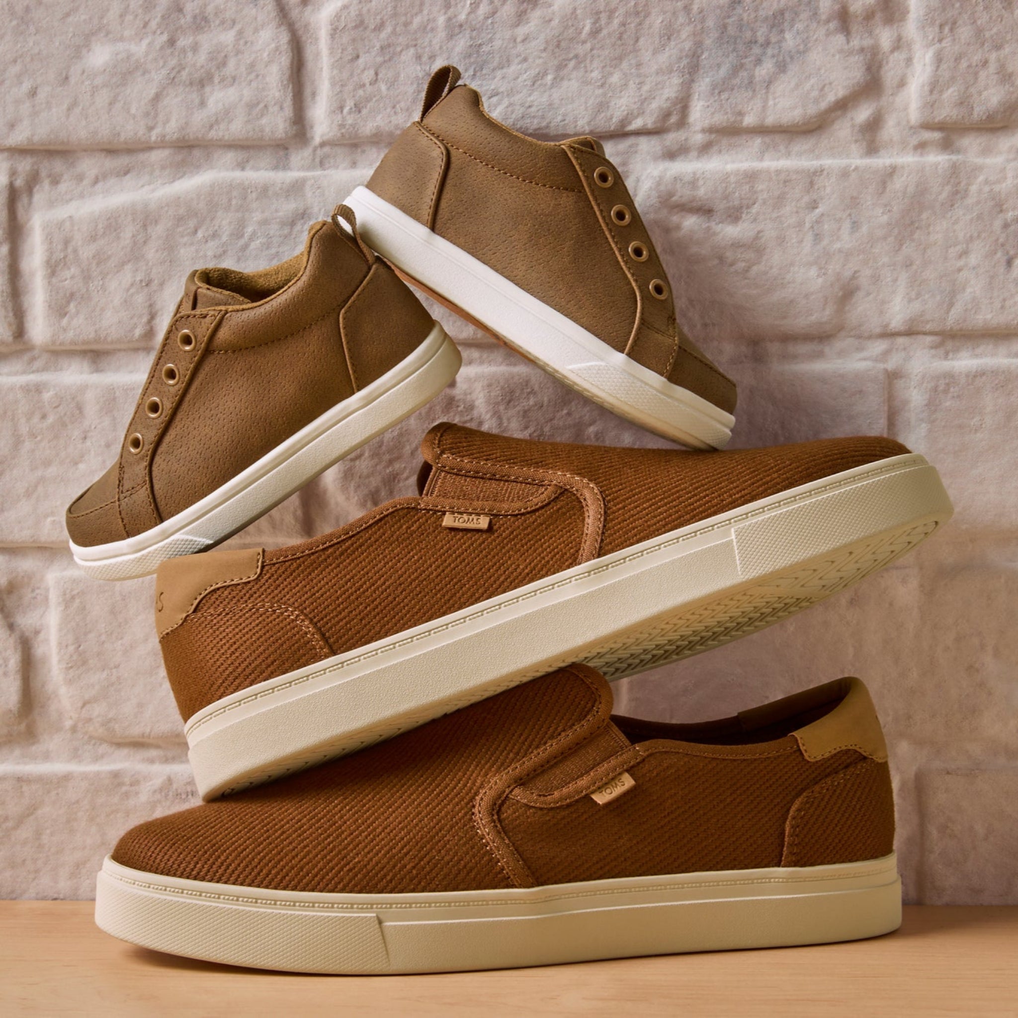 Mens Baja 2.0 Slip On Sneaker Walnut Twill Canvas - Image 3