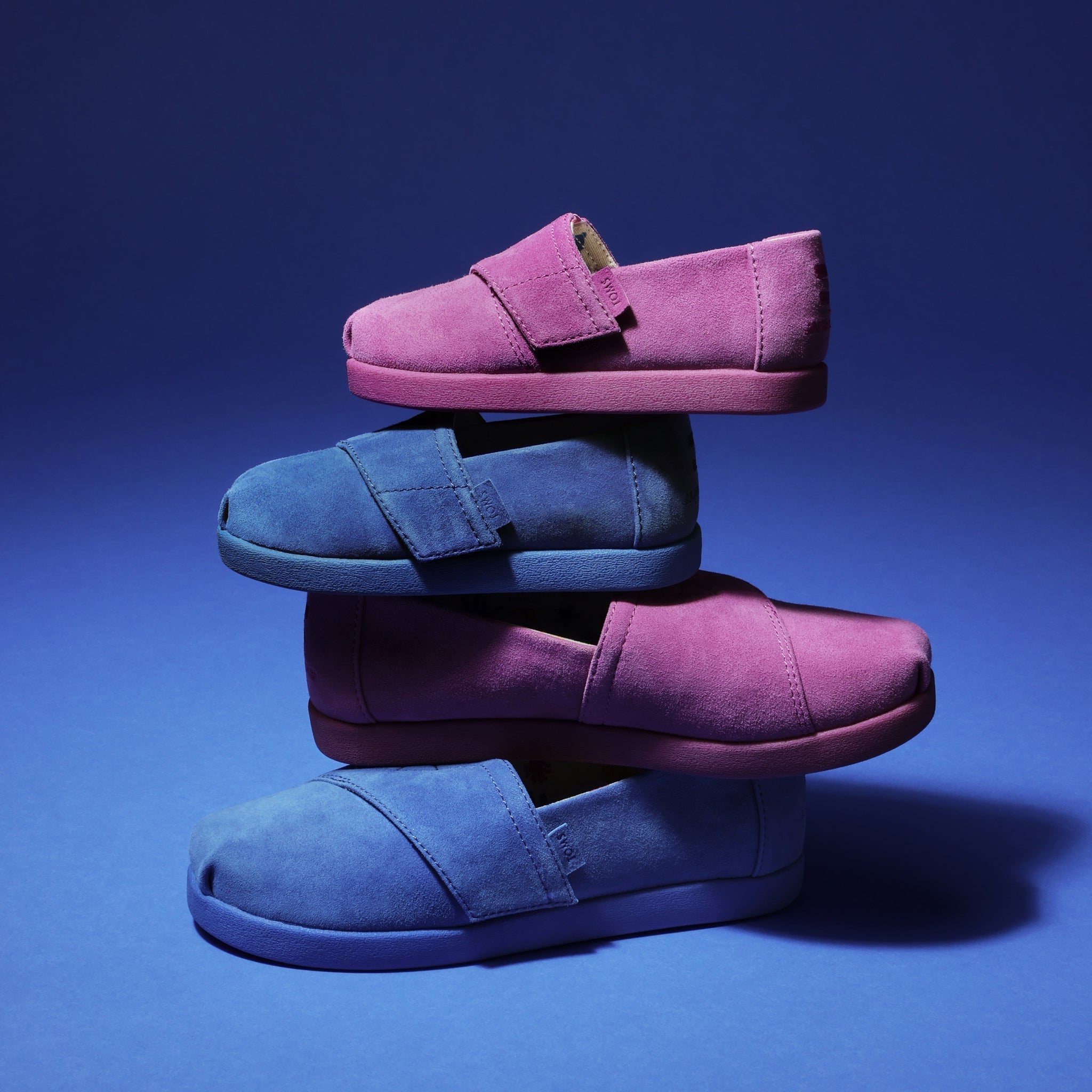 TOMS x Jamie Mizrahi Alpargata Classic Blue Suede Toddler  Shoe - Image 2